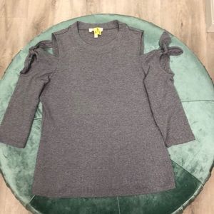 Rebecca Taylor 3/4 sleeve cold-shoulder sweater